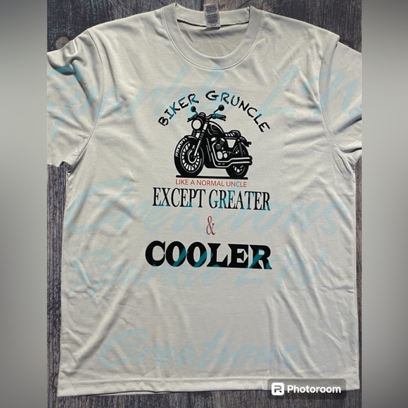 Biker Uncle (GRUNCLE) Great Uncle Custom made motorcycle Tshirt - Picture 3 of 7